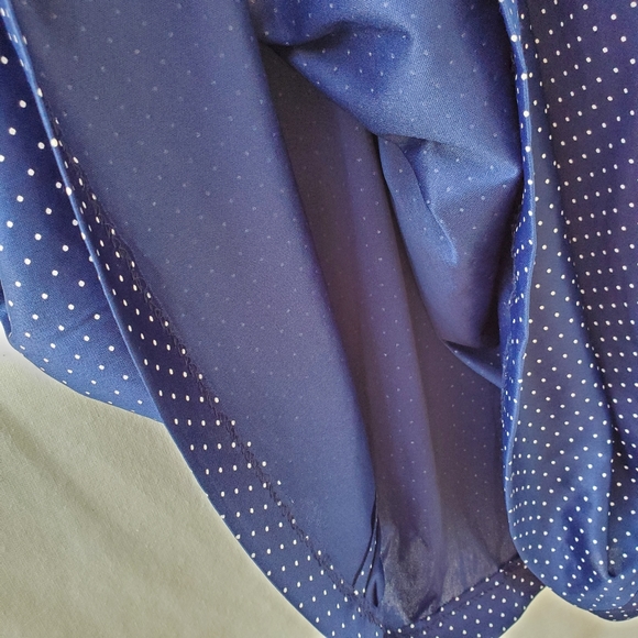 Vintage Polka Dot Navy Blue Pinup Dress - Picture 5 of 6